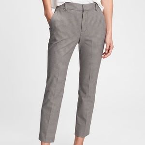 GAP high rise slim ankle pants houndstooth gray size 6